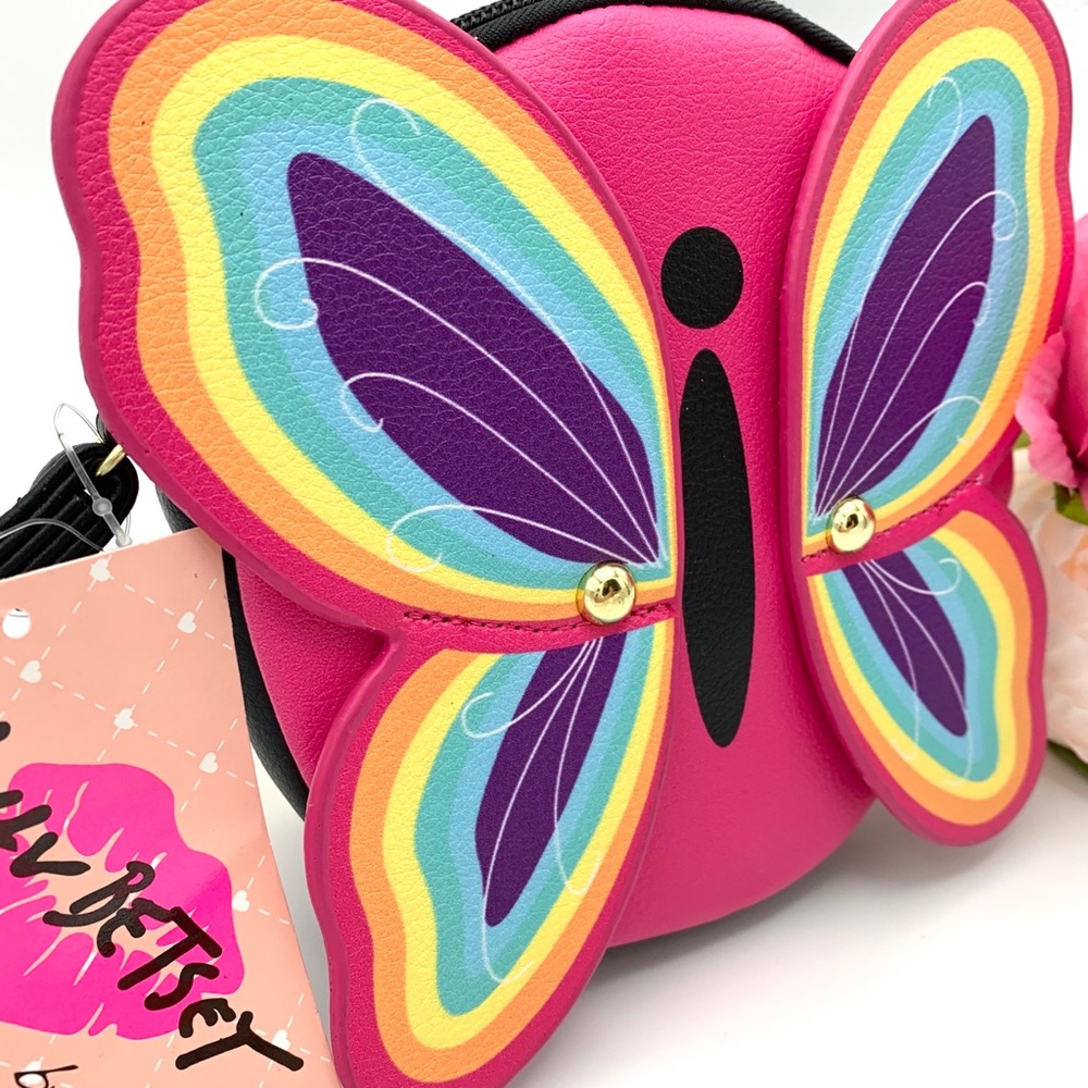 Betsey Johnson Butterfly Wristlet Wallet Bag - Picture 3 of 9